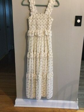 Pink Lily Tiered Floral Sleeveless Maxi Dress, NWT